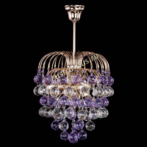 Люстра Хрустальные брызги шар 40 мм фиолетовая в Кирове Гусь Хрустальный