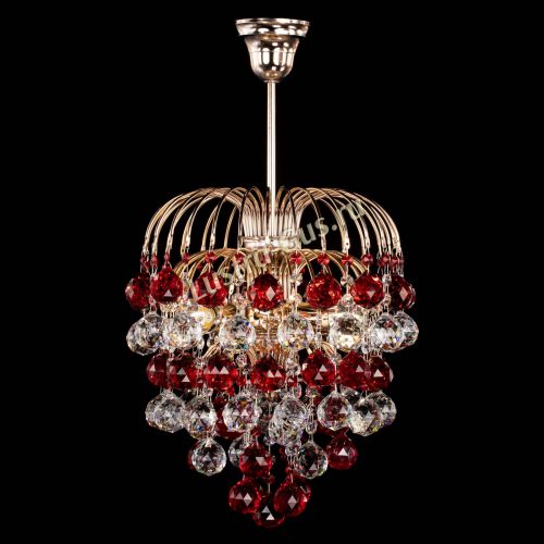 Люстра Хрустальные брызги шар 40 мм красная в Кирове Гусь Хрустальный
