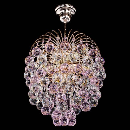 Люстра Хрустальные брызги шар 40 мм розовая в Кирове Гусь Хрустальный