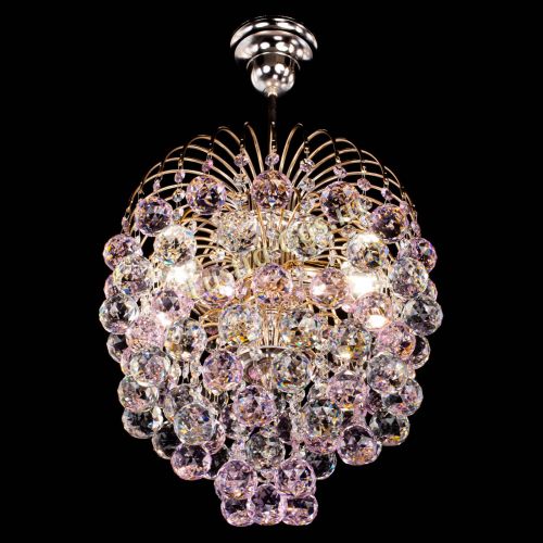 Люстра Хрустальные брызги шар 40 мм розовая в Кирове Гусь Хрустальный