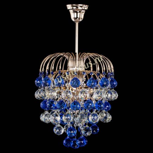 Люстра Хрустальные брызги шар 40 мм синяя в Кирове Гусь Хрустальный