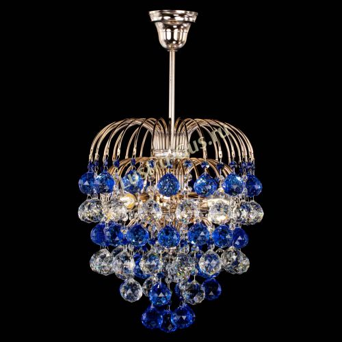 Люстра Хрустальные брызги шар 40 мм синяя в Кирове Гусь Хрустальный