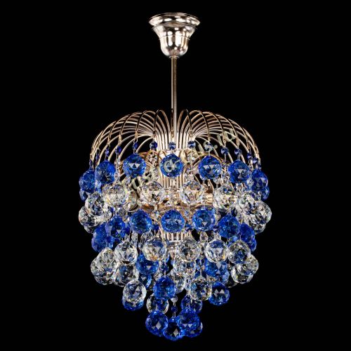 Люстра Хрустальные брызги шар 40 мм синяя в Кирове Гусь Хрустальный