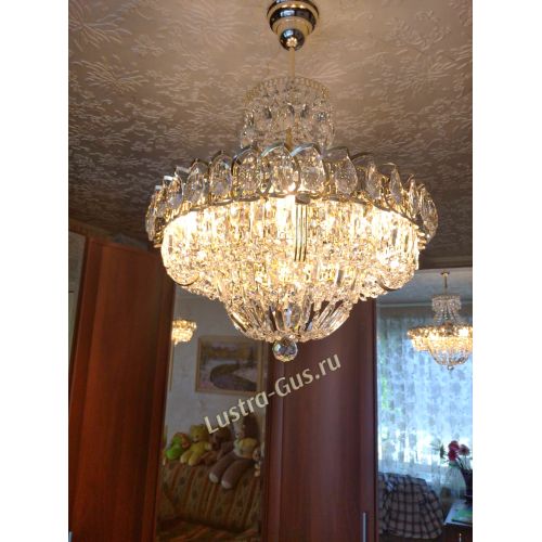 Люстра Кольцо Классика Пластинка с подвесом в Кирове Гусь Хрустальный