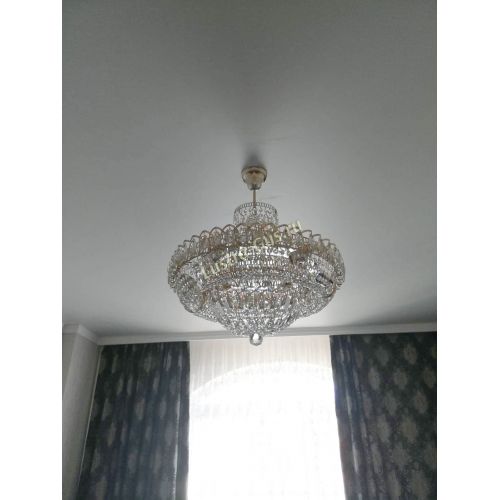 Люстра Кольцо Классика 6 ламп с подвесом в Кирове Гусь Хрустальный