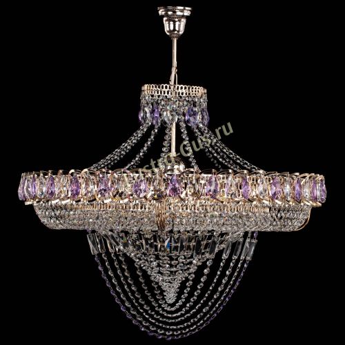 Люстра Кольцо Классика Веер №8 фиолетовая в Кирове Гусь Хрустальный