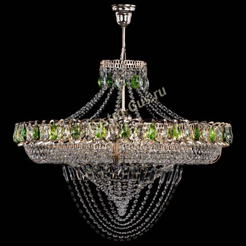 Люстра Кольцо Классика Веер №8 зеленая в Кирове Гусь Хрустальный