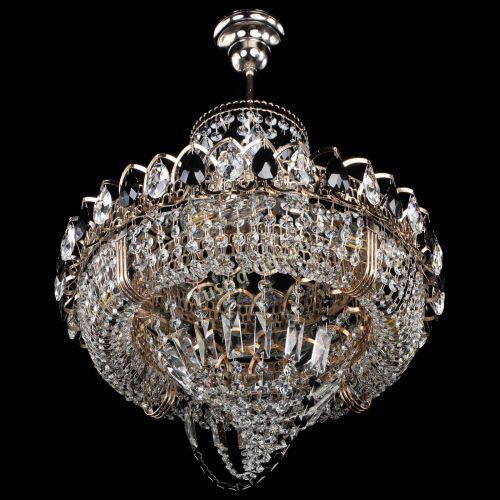 Люстра Кольцо Классика Веер черная в Кирове Гусь Хрустальный