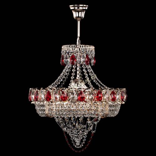 Люстра Кольцо Классика Веер красная в Кирове Гусь Хрустальный