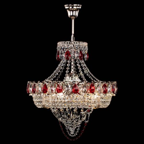 Люстра Кольцо Классика Веер красная в Кирове Гусь Хрустальный