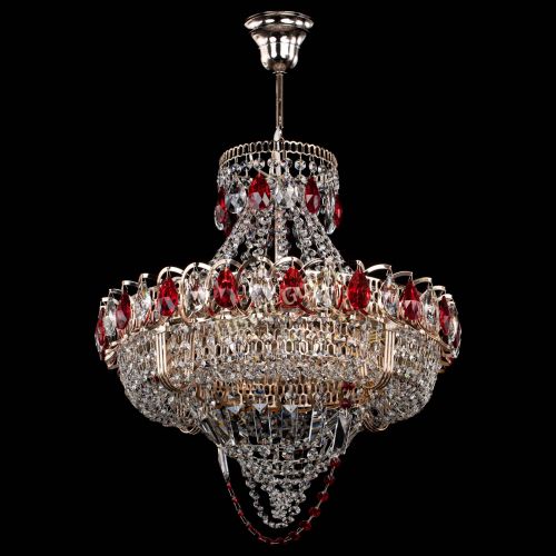 Люстра Кольцо Классика Веер красная в Кирове Гусь Хрустальный