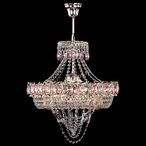 Люстра Кольцо Классика Веер розовая в Кирове Гусь Хрустальный