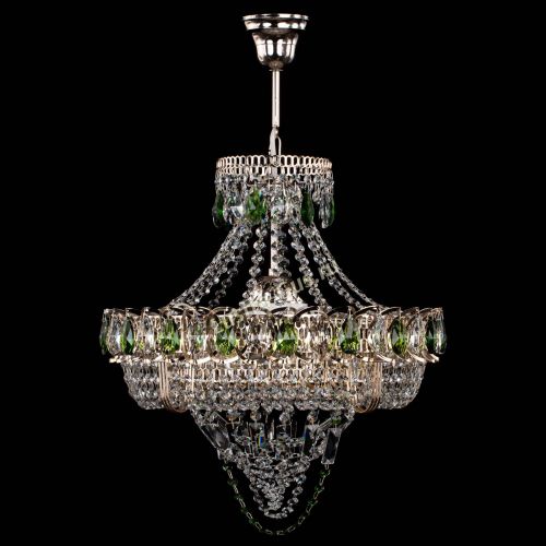 Люстра Кольцо Классика Веер зеленая в Кирове Гусь Хрустальный