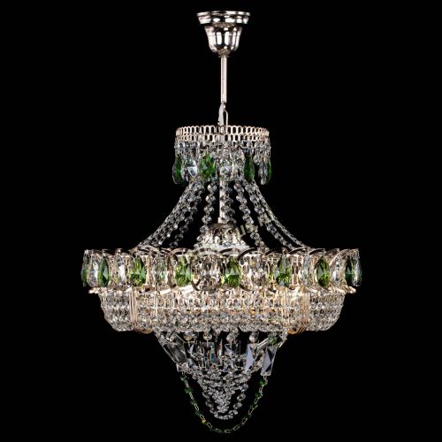 Люстра Кольцо Классика Веер зеленая в Кирове Гусь Хрустальный