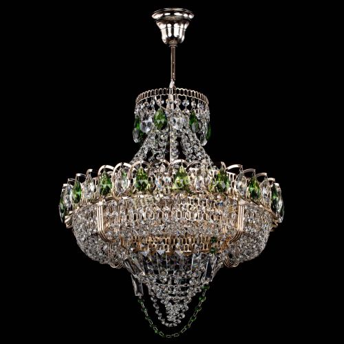Люстра Кольцо Классика Веер зеленая в Кирове Гусь Хрустальный