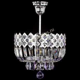 Люстра хрустальная Корона №1 пластинка фиолетовая