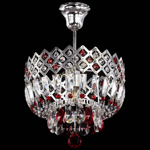 Люстра Корона №1 пластинка красная в Кирове Гусь Хрустальный