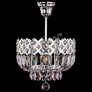 Люстра хрустальная Корона №1 пластинка розовая