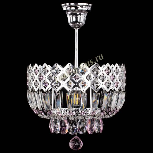 Люстра Корона №1 пластинка розовая в Кирове Гусь Хрустальный