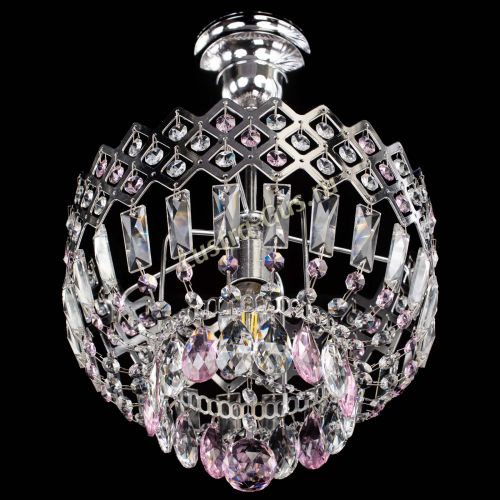 Люстра Корона №1 пластинка розовая в Кирове Гусь Хрустальный