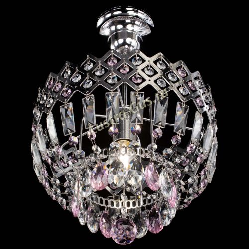 Люстра Корона №1 пластинка розовая в Кирове Гусь Хрустальный