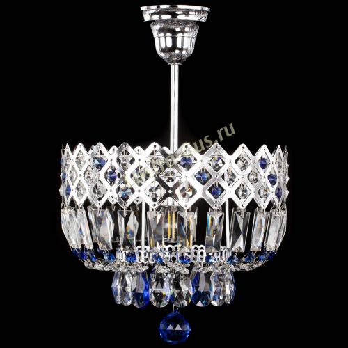 Люстра Корона №1 пластинка синяя в Кирове Гусь Хрустальный