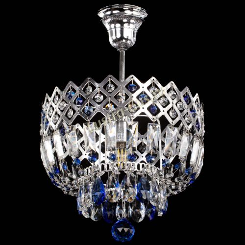 Люстра Корона №1 пластинка синяя в Кирове Гусь Хрустальный