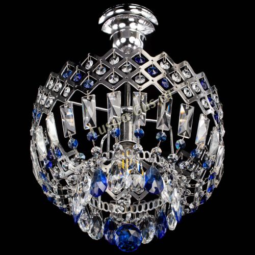 Люстра Корона №1 пластинка синяя в Кирове Гусь Хрустальный