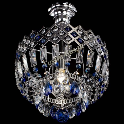 Люстра Корона №1 пластинка синяя в Кирове Гусь Хрустальный