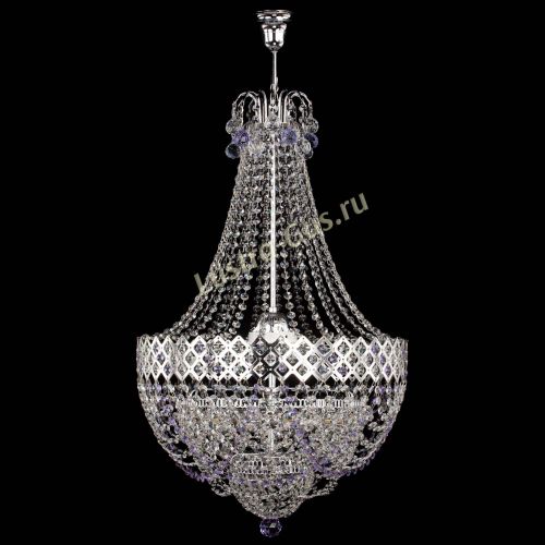 Люстра Корона №5 с подвесом Фиолетовая в Кирове Гусь Хрустальный