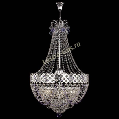 Люстра Корона №5 с подвесом Фиолетовая в Кирове Гусь Хрустальный