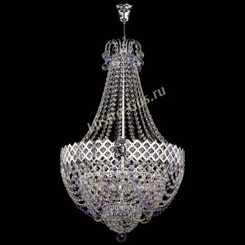 Люстра Корона №5 с подвесом Фиолетовая в Кирове Гусь Хрустальный