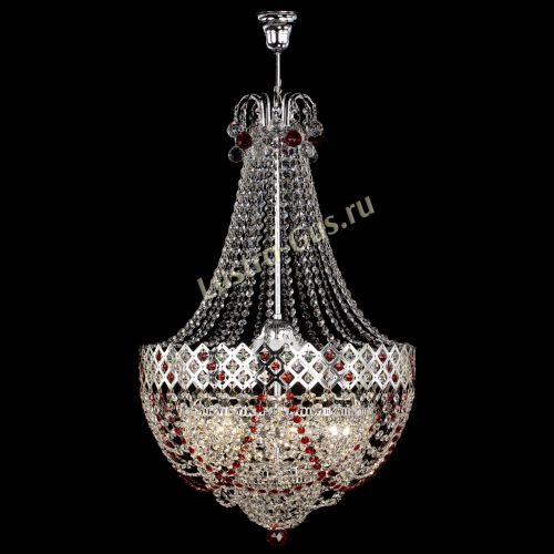 Люстра Корона №5 с подвесом Красная в Кирове Гусь Хрустальный