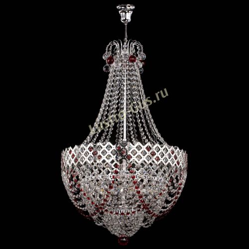 Люстра Корона №5 с подвесом Красная в Кирове Гусь Хрустальный