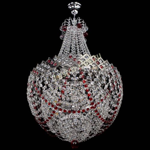 Люстра Корона №5 с подвесом Красная в Кирове Гусь Хрустальный