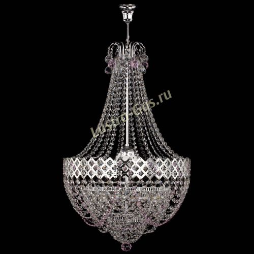 Люстра Корона №5 с подвесом Розовая в Кирове Гусь Хрустальный
