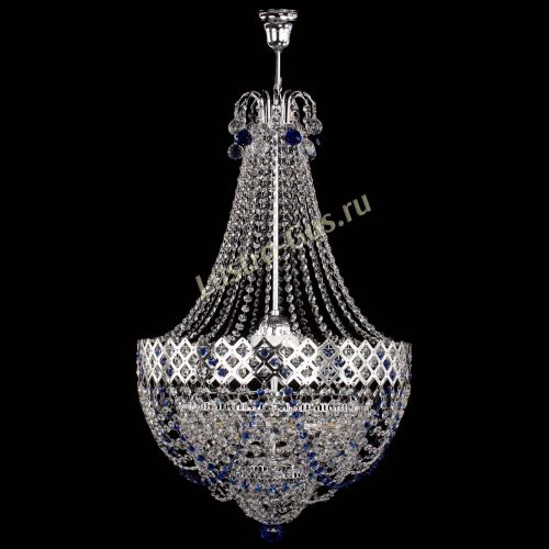 Люстра Корона №5 с подвесом Синяя в Кирове Гусь Хрустальный
