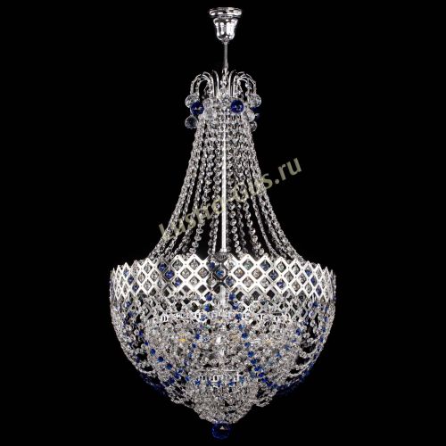 Люстра Корона №5 с подвесом Синяя в Кирове Гусь Хрустальный