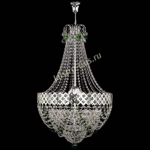 Люстра Корона №5 с подвесом Зеленая в Кирове Гусь Хрустальный