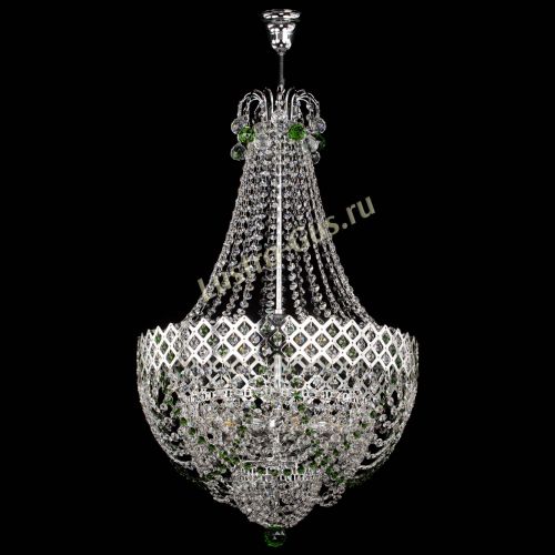 Люстра Корона №5 с подвесом Зеленая в Кирове Гусь Хрустальный