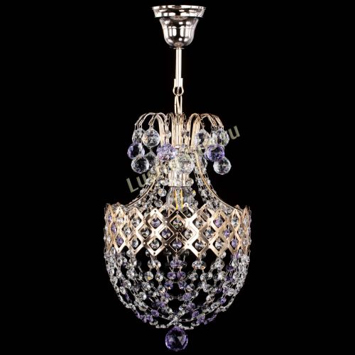 Люстра Корона №6 фиолетовая в Кирове Гусь Хрустальный