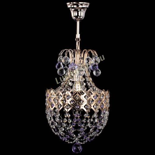 Люстра Корона №6 фиолетовая в Кирове Гусь Хрустальный