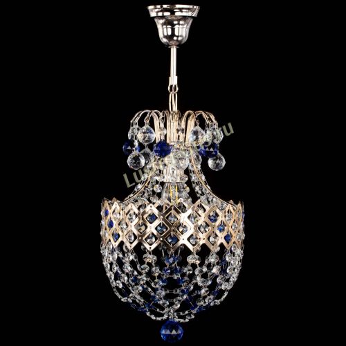Люстра Корона №6 синяя в Кирове Гусь Хрустальный