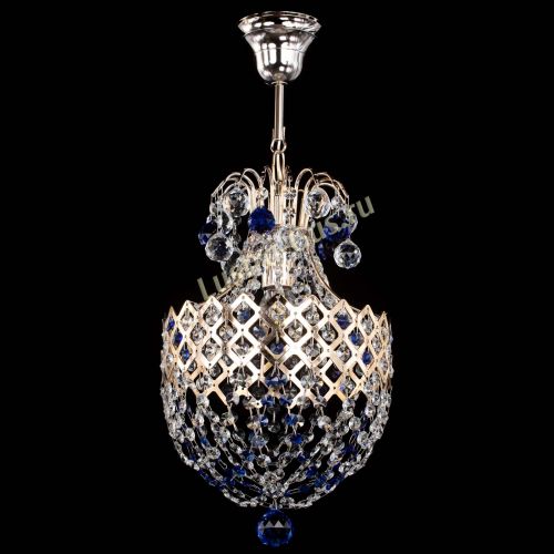 Люстра Корона №6 синяя в Кирове Гусь Хрустальный