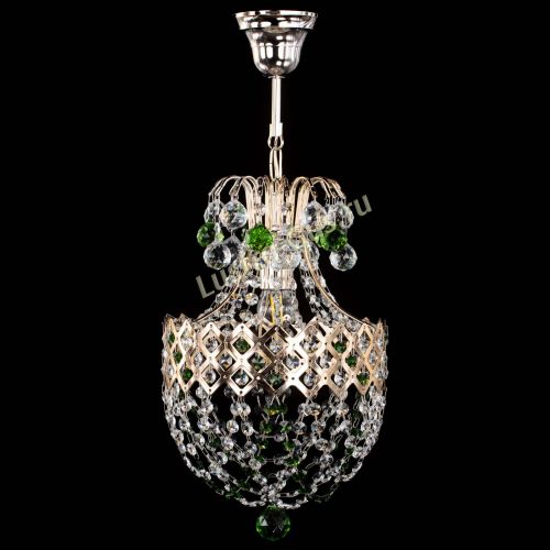 Люстра Корона №6 зеленая в Кирове Гусь Хрустальный