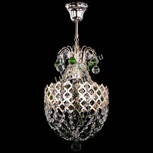 Люстра Корона №6 зеленая в Кирове Гусь Хрустальный