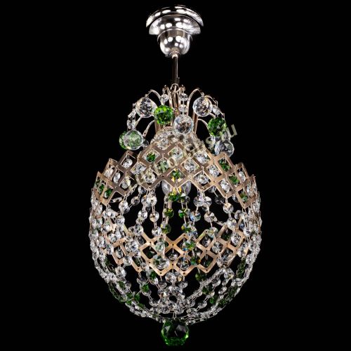 Люстра Корона №6 зеленая в Кирове Гусь Хрустальный