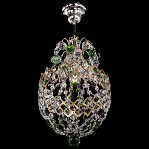 Люстра Корона №6 зеленая в Кирове Гусь Хрустальный