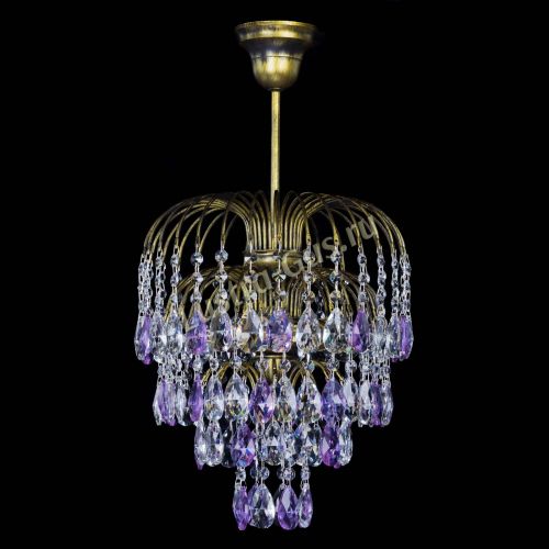 Люстра Лора №3 под бронзу фиолетовая в Кирове Гусь Хрустальный