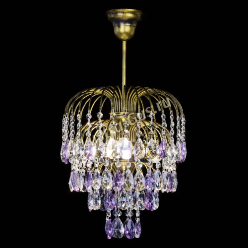 Люстра Лора №3 под бронзу фиолетовая в Кирове Гусь Хрустальный
